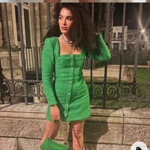 Blogger Fav! Zara mini green mini dress